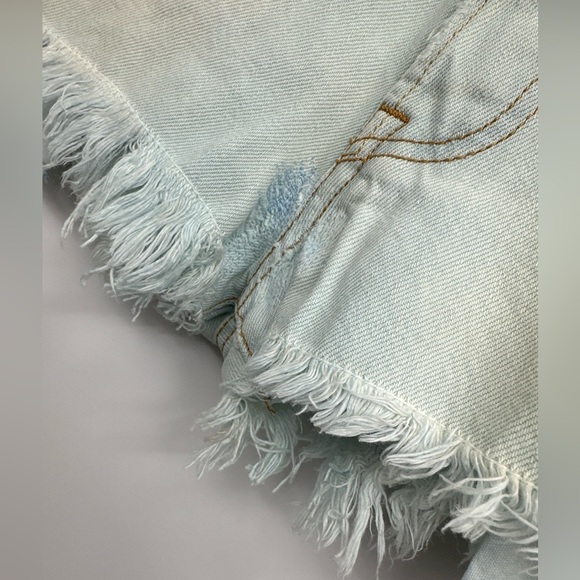 Levi’s 501 Re/Done Denim Jean Cut Offs Button Up Shorts RARE Size 25 redone - Picture 3 of 8